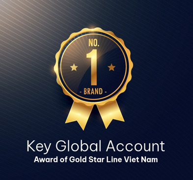 “Key Global Account” Award from Gold Star Line Viet Nam.