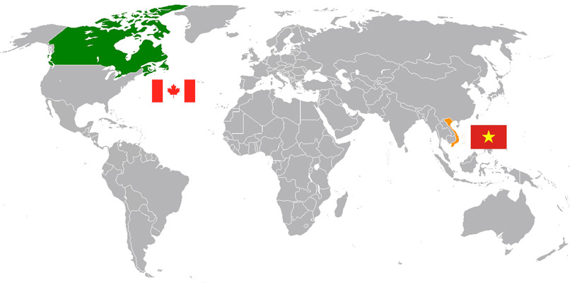 Canada Vietnam Locator