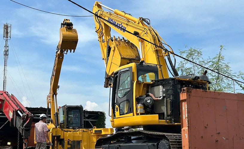 Headway JSC Transported Oversized Construction Machinery From Vietnam To Savannah, USA