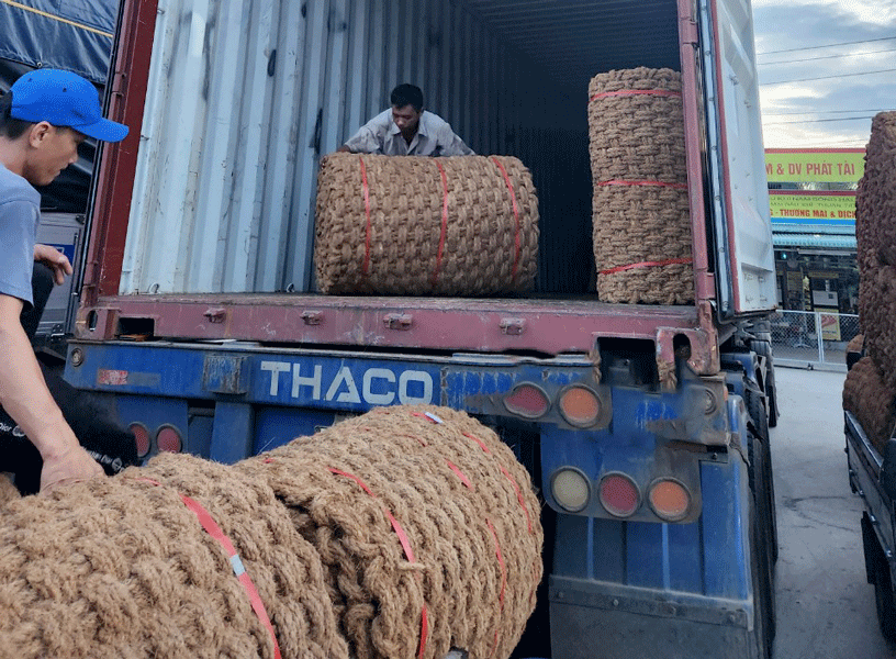 Headway JSC Successfully Shipping Of 20 Tonns Of Coconut Coir Mats To Korea